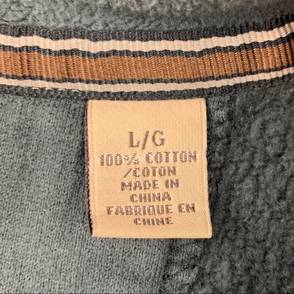 Tommy Bahama Mens Large Blue Half Snap Sweatshirt - Picture 8 of 8